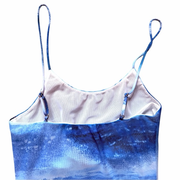 White Fox Boutique "The Lucky One" Maxi Dress - Ocean Spray Size XS - Picture 6 of 11